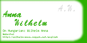 anna wilhelm business card